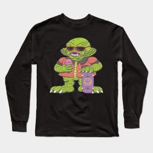 Skater green monster Long Sleeve T-Shirt